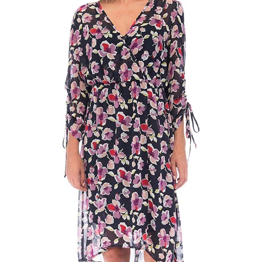 B Collection By Bobeau Sadie Ruchet Floral Dress